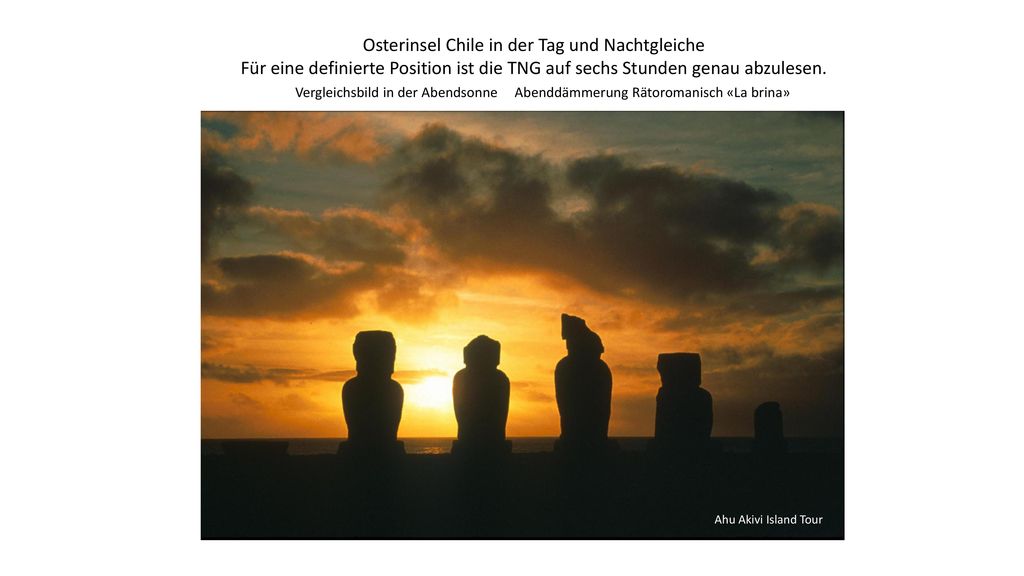 Osterinsel Chile in der Tag und Nachtgleiche