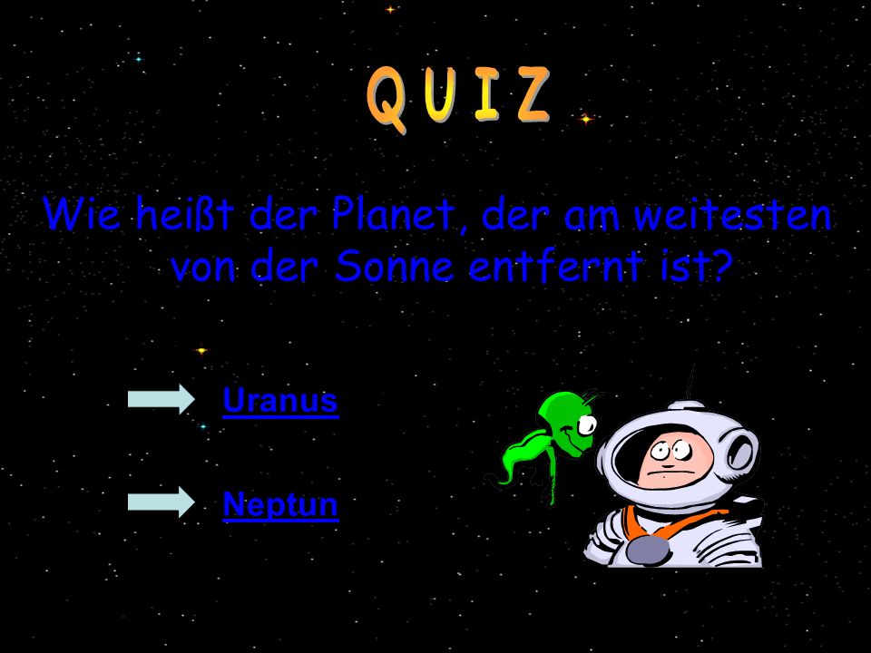 Wie heißt der Planet, der am weitesten von der Sonne entfernt ist