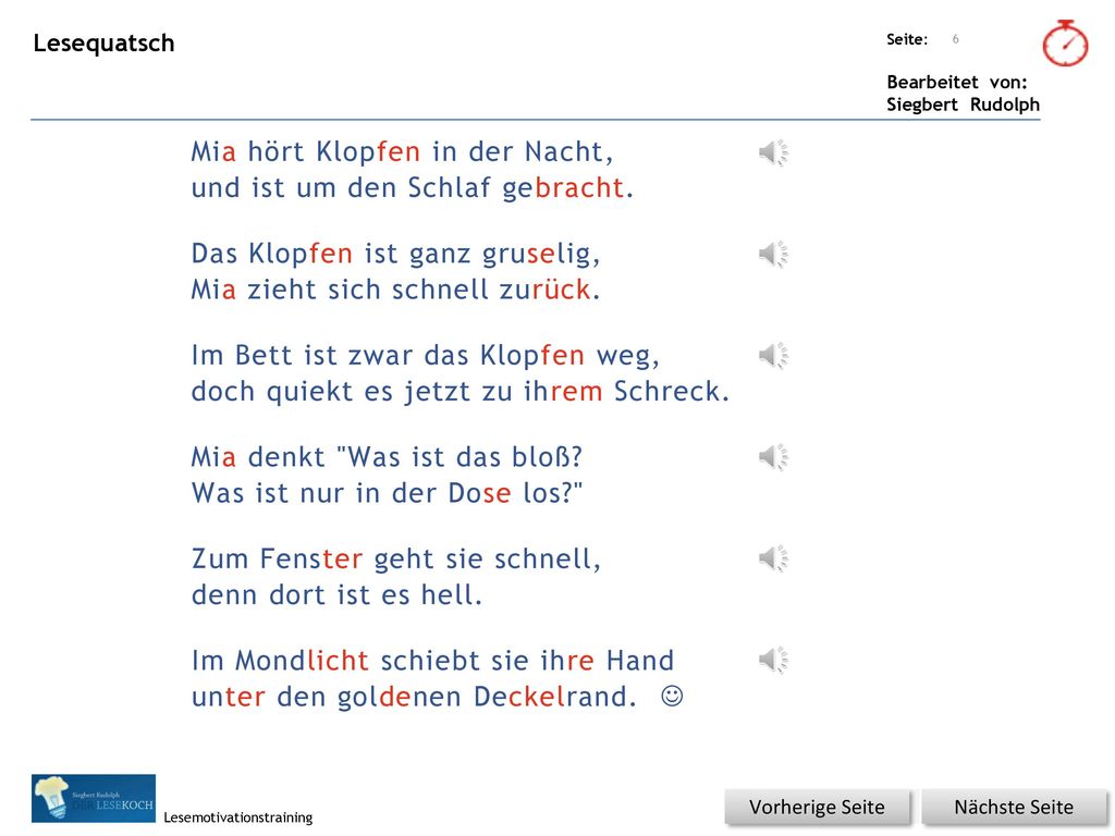 Mia hört Klopfen in der Nacht, und ist um den Schlaf gebracht.