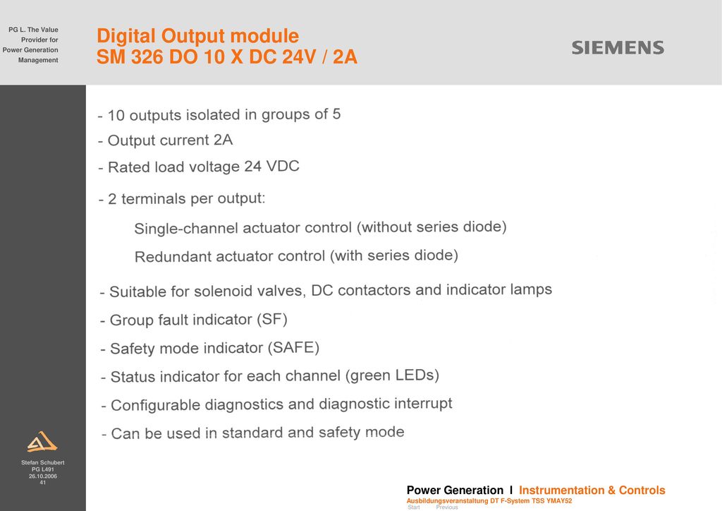 Digital Output module SM 326 DO 10 X DC 24V / 2A