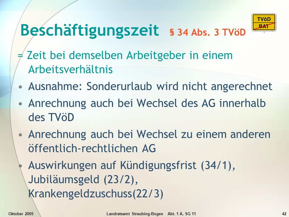 Kündigungsfrist Tvöd