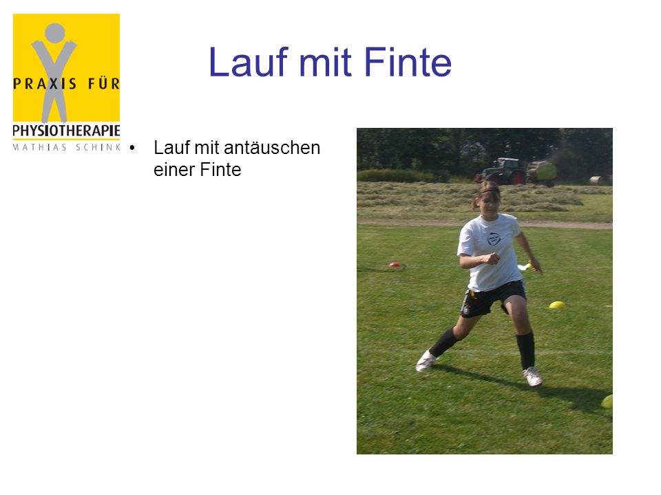 Lauf mit Finte Lauf mit antäuschen einer Finte Bild neu