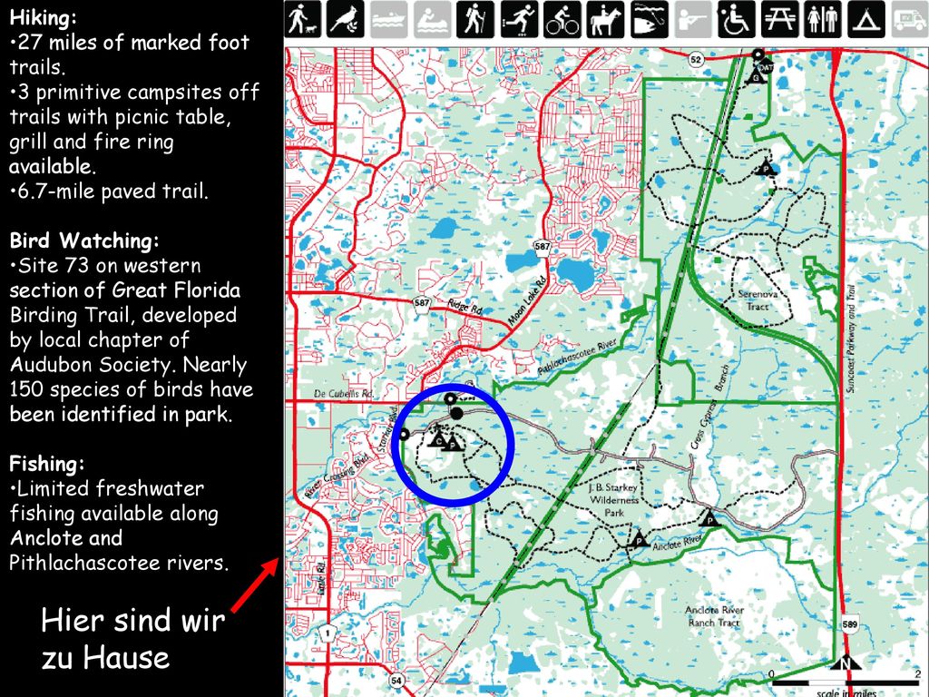 Hier sind wir zu Hause Hiking: 27 miles of marked foot trails.