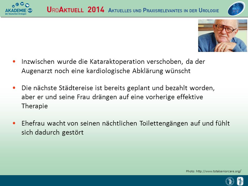 Inzwischen wurde die Kataraktoperation verschoben, da der Augenarzt noch eine kardiologische Abklärung wünscht