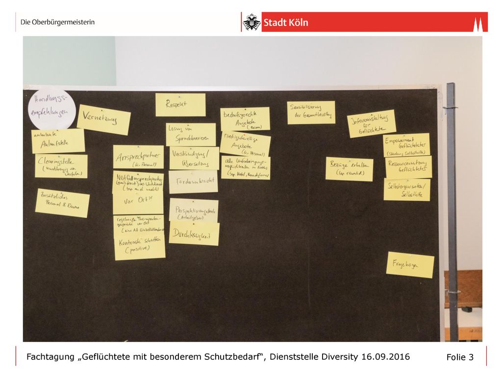 Fachtagung „Geflüchtete mit besonderem Schutzbedarf , Dienststelle Diversity