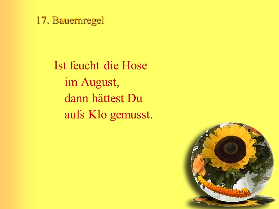 Ist feucht die Hose im August, dann hättest Du aufs Klo gemusst.