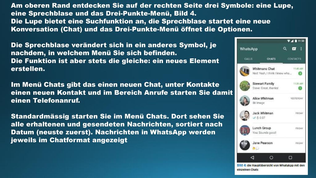 Am oberen Rand entdecken Sie auf der rechten Seite drei Symbole: eine Lupe,