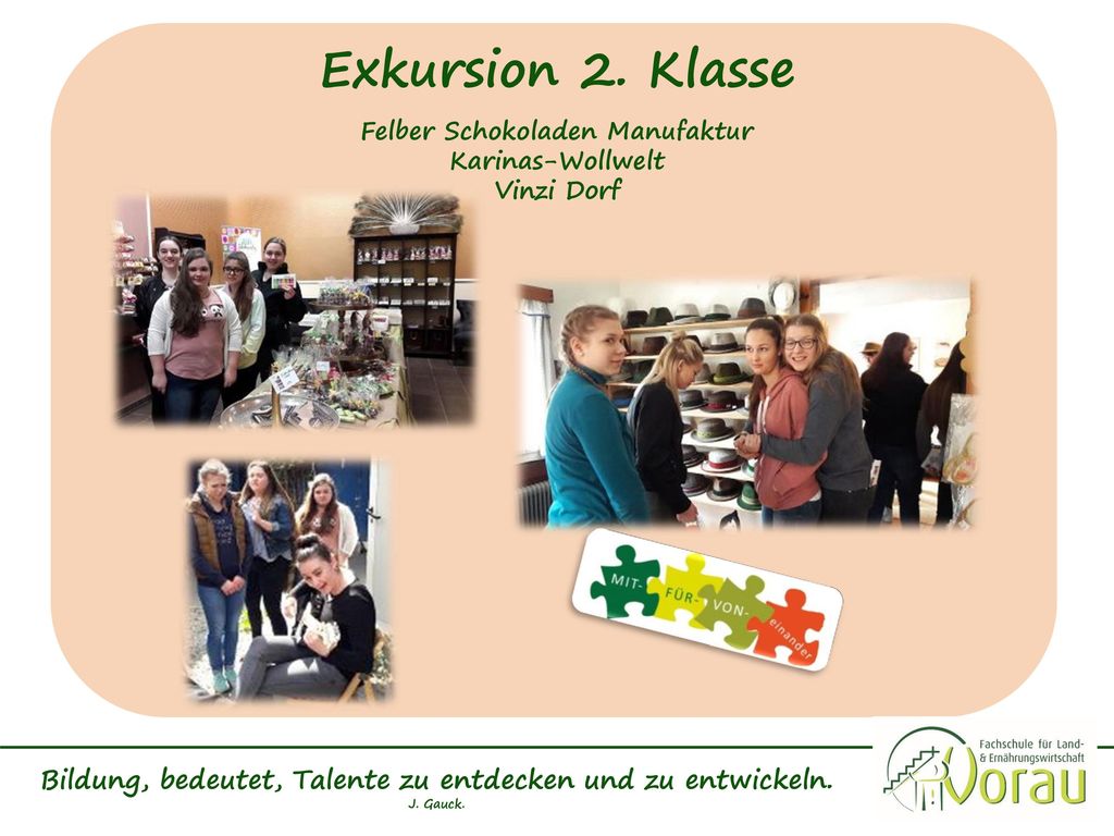 Bildung, bedeutet, Talente zu entdecken und zu entwickeln. J. Gauck.