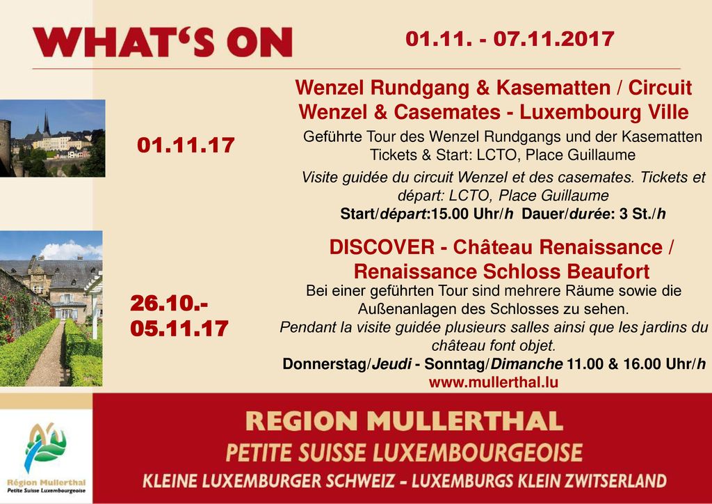 Wenzel Rundgang & Kasematten / Circuit Wenzel & Casemates - Luxembourg Ville.