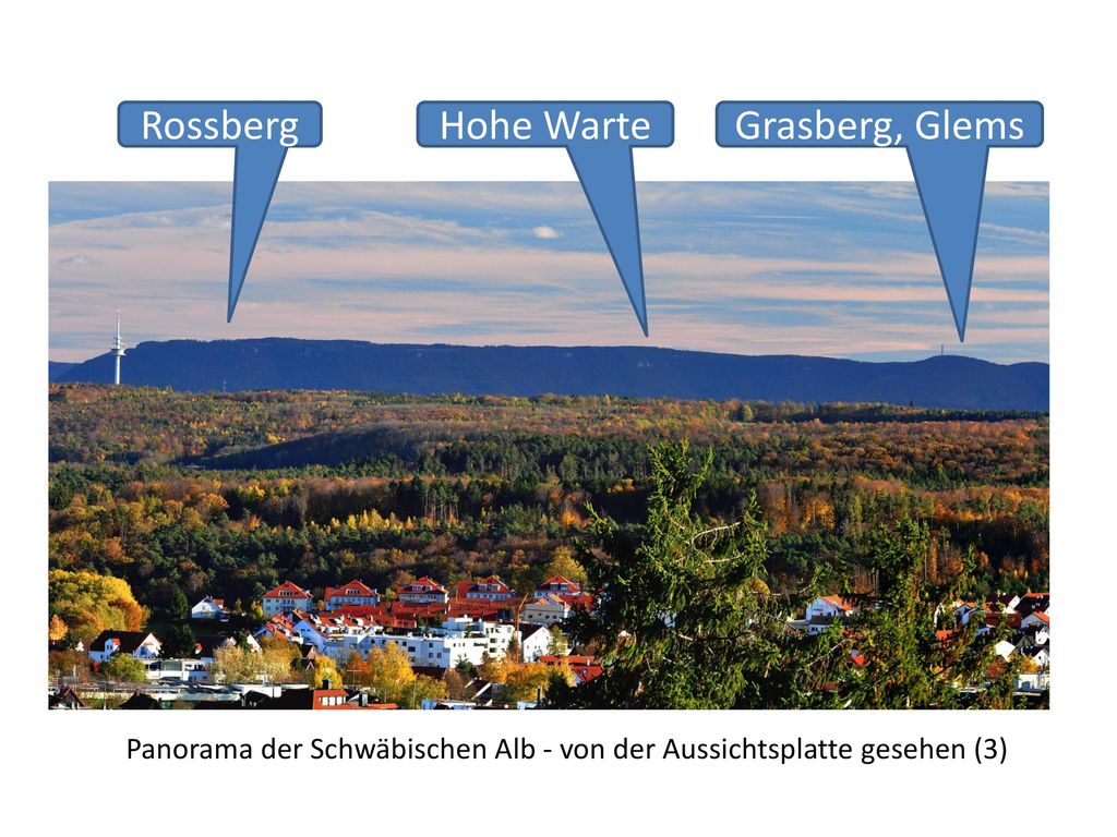 Panorama der Schwäbischen Alb - von der Aussichtsplatte gesehen (3)