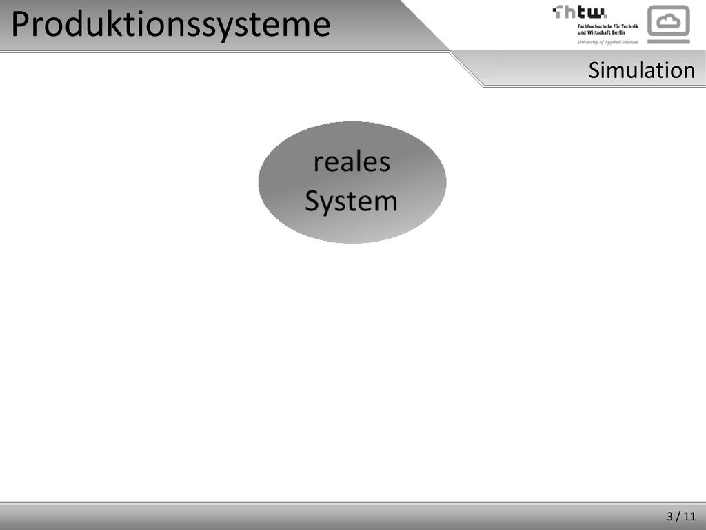 Produktionssysteme Simulation 3 / 11