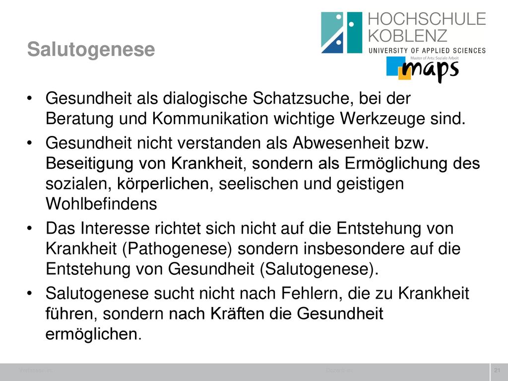 Salutogenese Gesundheit als dialogische Schatzsuche, bei der Beratung und Kommunikation wichtige Werkzeuge sind.