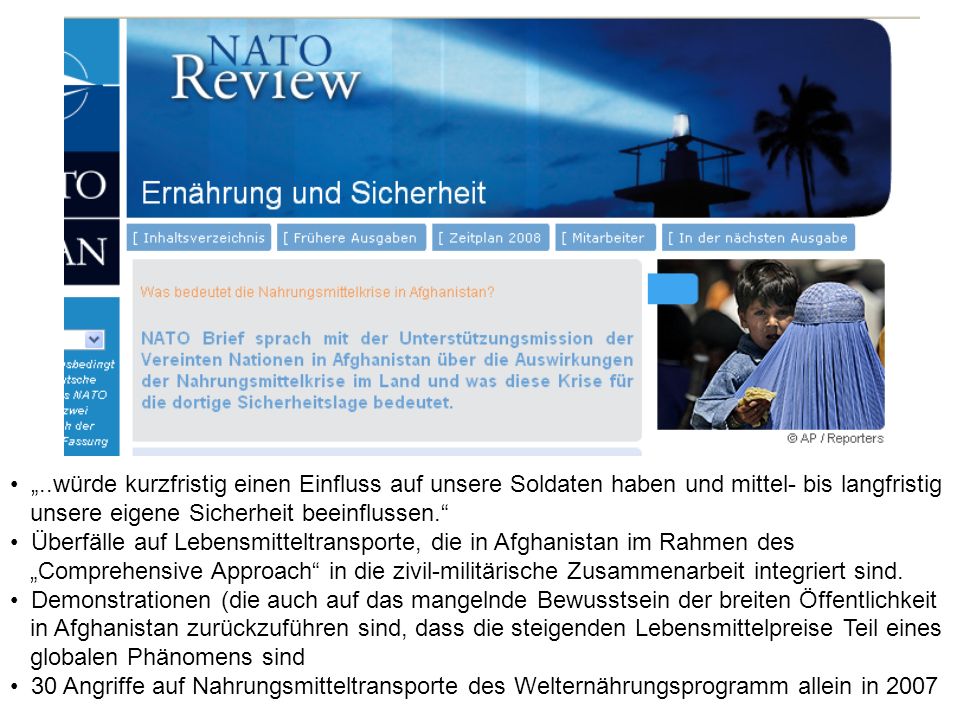 „..würde kurzfristig einen Einfluss auf unsere Soldaten haben und mittel- bis langfristig