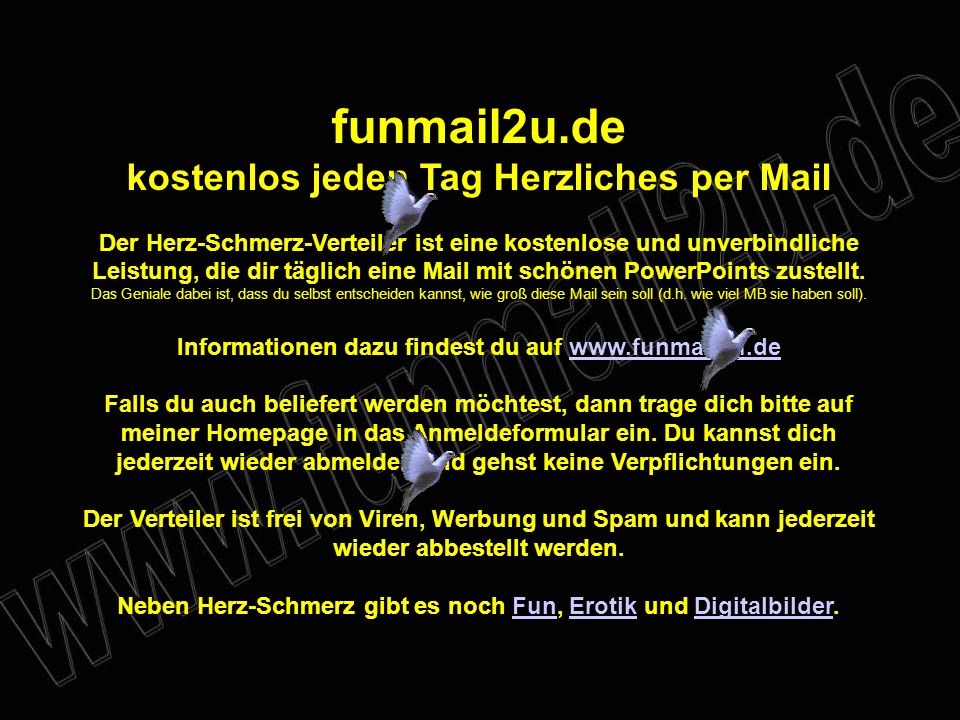 funmail2u.de kostenlos jeden Tag Herzliches per Mail