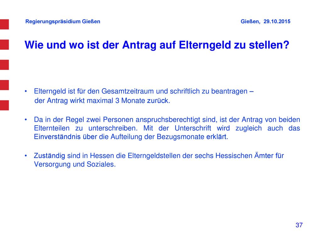 Wie und wo ist der Antrag auf Elterngeld zu stellen