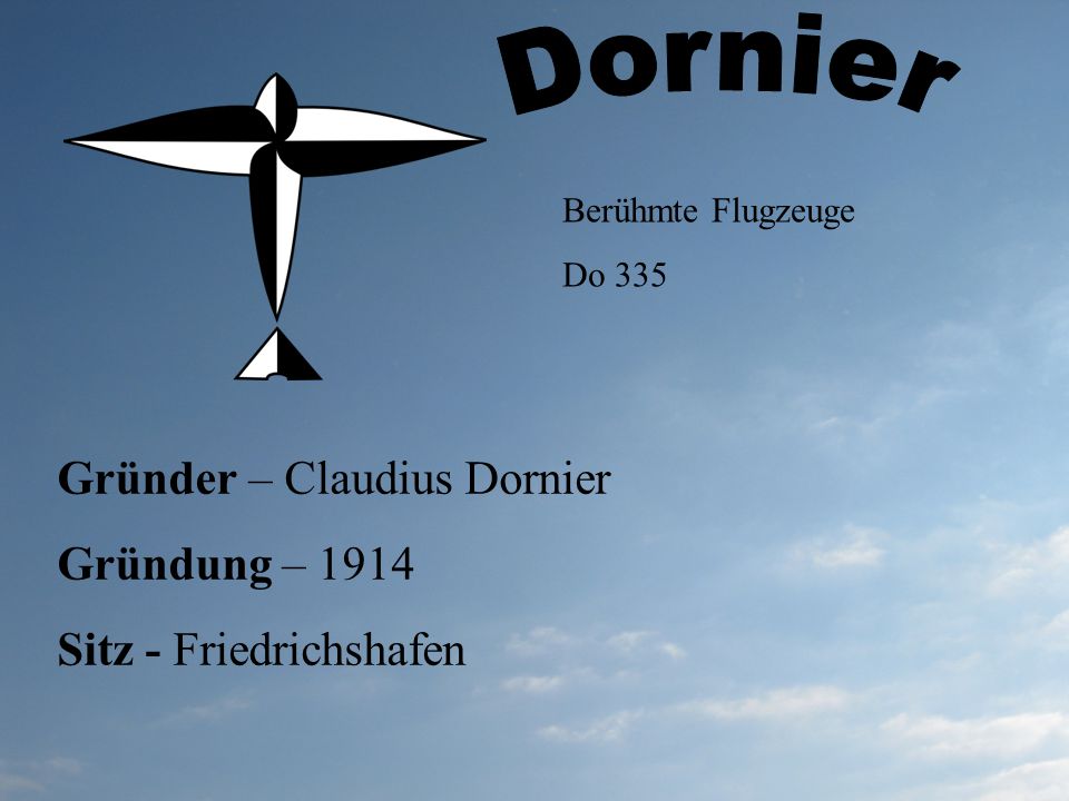 Dornier Gründer – Claudius Dornier Gründung – 1914