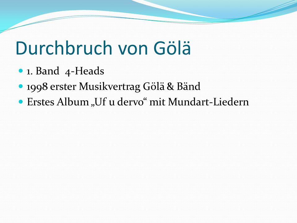 Durchbruch von Gölä 1. Band 4-Heads