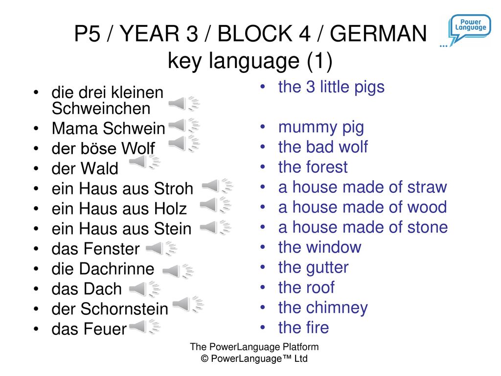 P5 / YEAR 3 / BLOCK 4 / GERMAN key language (1)