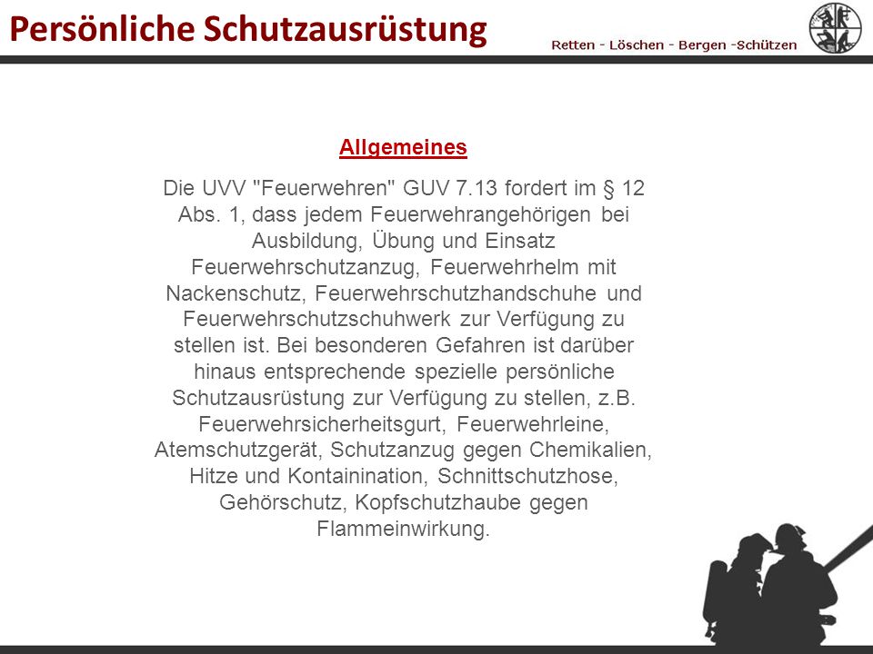 Persönliche Schutzausrüstung