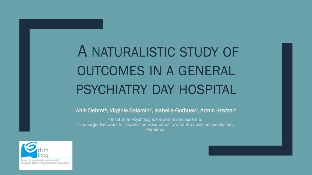 A naturalistic study of outcomes in a general psychiatry day hospital