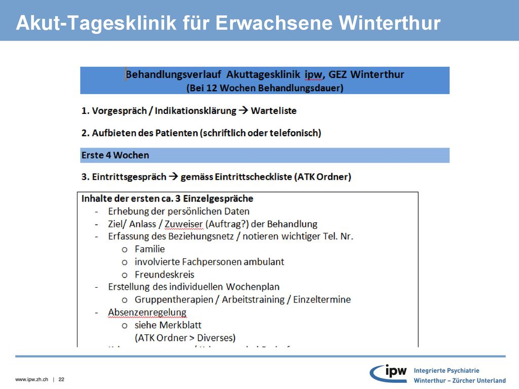 Akut-Tagesklinik für Erwachsene Winterthur