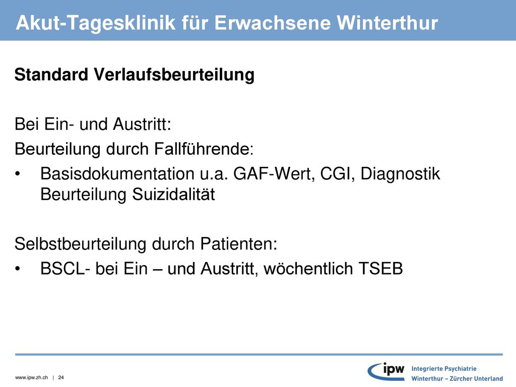 Akut-Tagesklinik für Erwachsene Winterthur