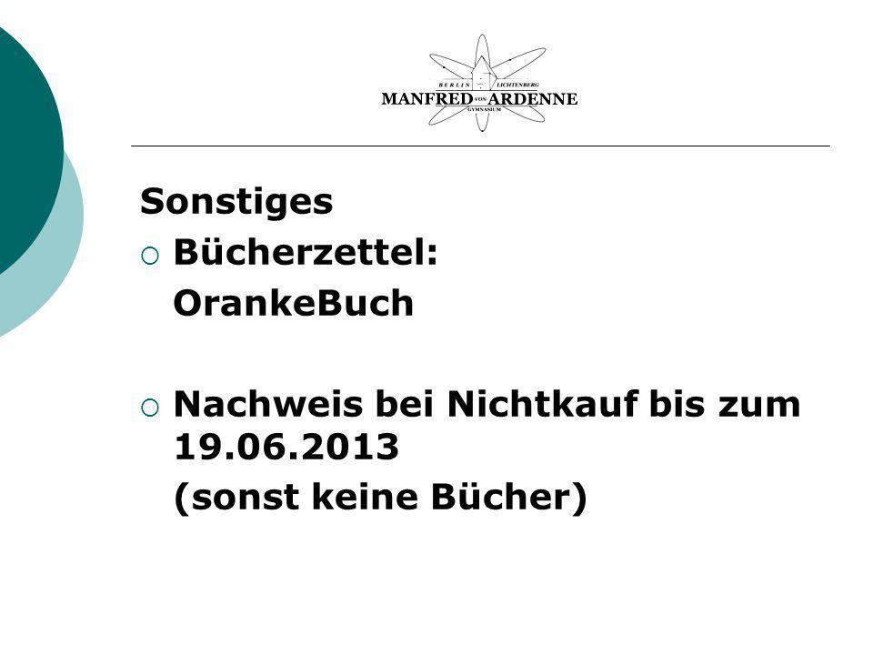 Sonstiges Bücherzettel: OrankeBuch Nachweis bei Nichtkauf bis zum (sonst keine Bücher)