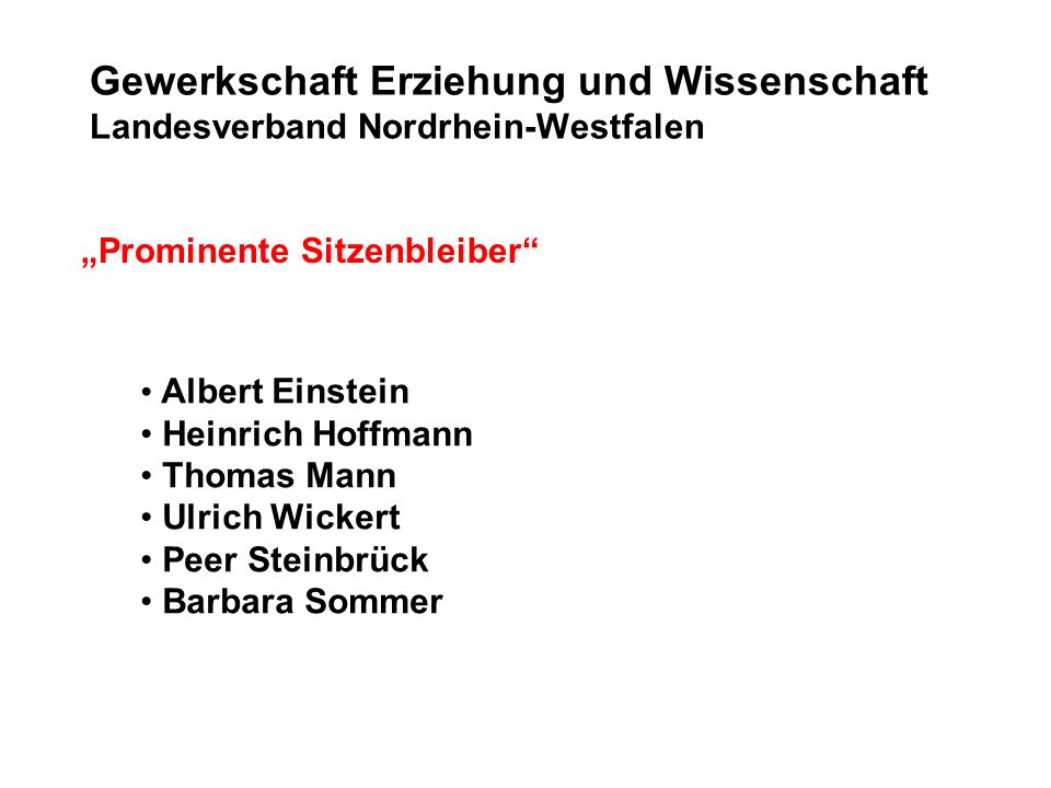 Gewerkschaft Erziehung und Wissenschaft Landesverband Nordrhein-Westfalen