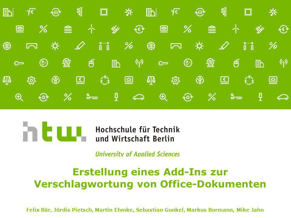 Erstellung eines Add-Ins zur Verschlagwortung von Office-Dokumenten