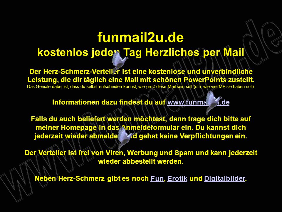funmail2u.de kostenlos jeden Tag Herzliches per Mail