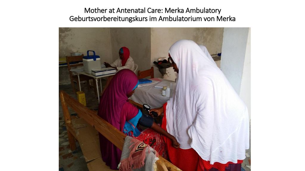 Mother at Antenatal Care: Merka Ambulatory Geburtsvorbereitungskurs im Ambulatorium von Merka