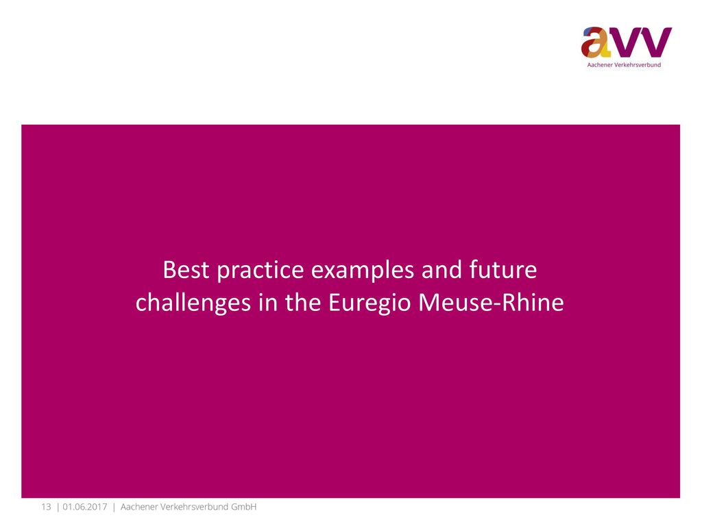 Best practice examples and future challenges in the Euregio Meuse-Rhine