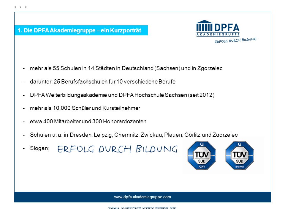 1. Die DPFA Akademiegruppe – ein Kurzporträt