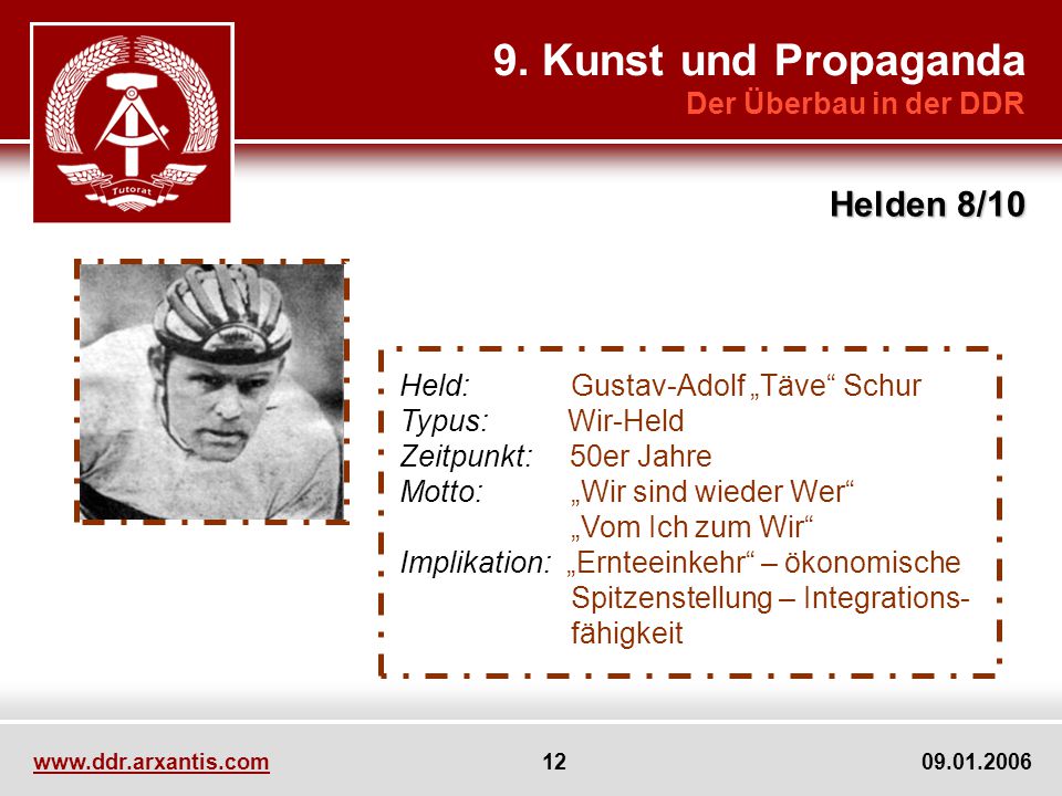 9. Kunst und Propaganda Helden 8/10 Der Überbau in der DDR