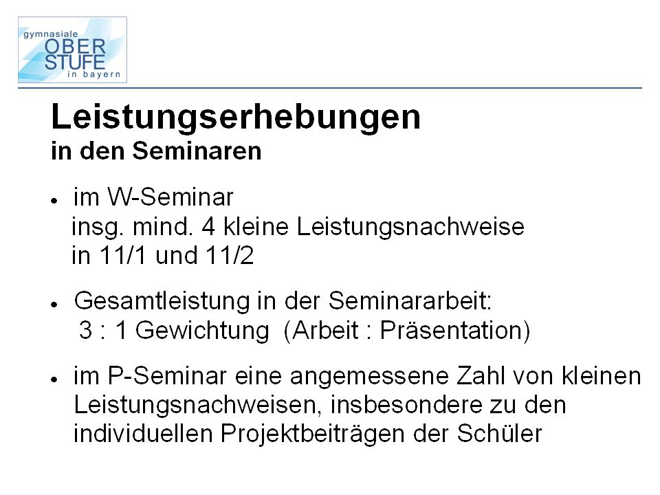 Die Reform der Oberstufe wurde schon diskutiert, als an G8 noch nicht zu denken war.