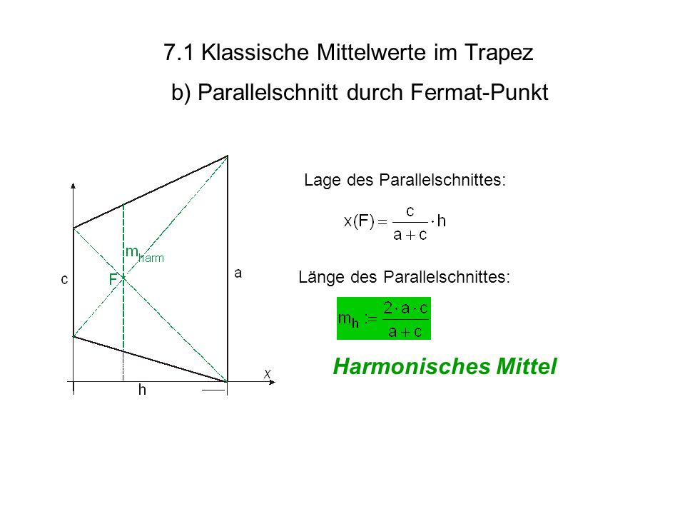 7.1 Klassische Mittelwerte im Trapez