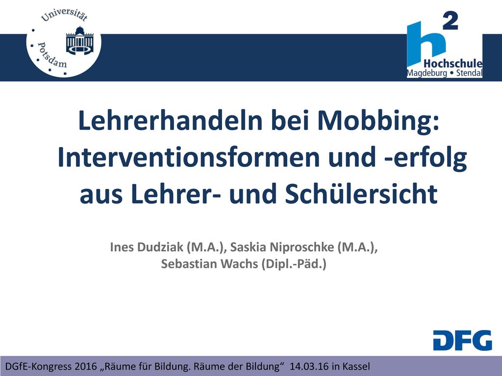 Lehrerhandeln bei Mobbing: Interventionsformen und -erfolg aus Lehrer- und Schülersicht