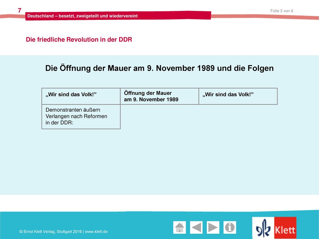 Die Öffnung der Mauer am 9. November 1989 und die Folgen