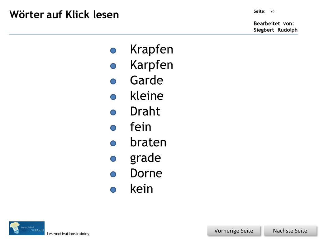 Krapfen Karpfen Garde kleine Draht fein braten grade Dorne kein