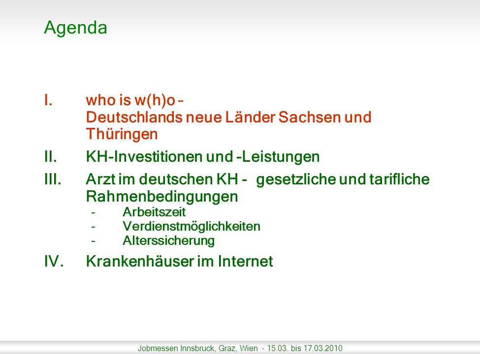Agenda who is w(h)o – Deutschlands neue Länder Sachsen und Thüringen
