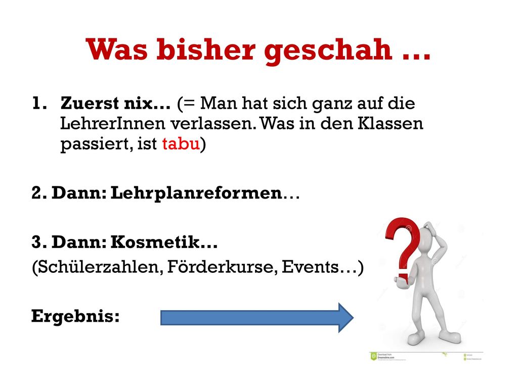Was bisher geschah … Zuerst nix… (= Man hat sich ganz auf die LehrerInnen verlassen. Was in den Klassen passiert, ist tabu)