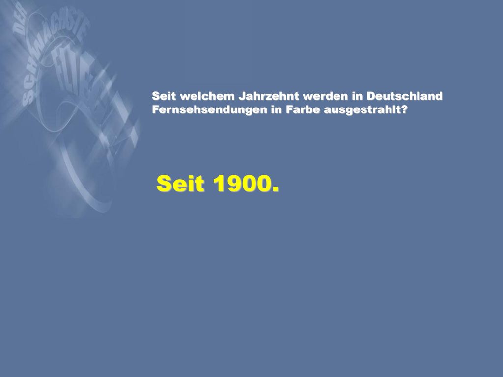 Seit welchem Jahrzehnt werden in Deutschland Fernsehsendungen in Farbe ausgestrahlt