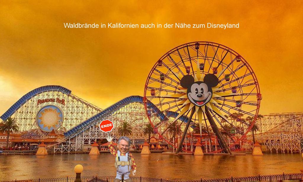 Waldbrände in Kalifornien auch in der Nähe zum Disneyland