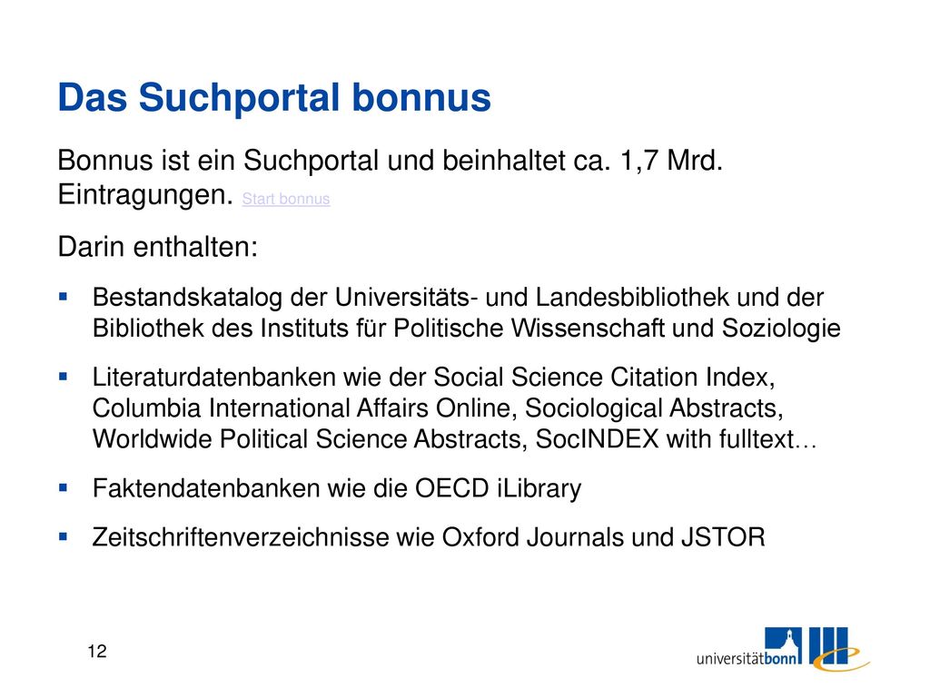 Das Suchportal bonnus Bonnus ist ein Suchportal und beinhaltet ca. 1,7 Mrd. Eintragungen. Start bonnus.