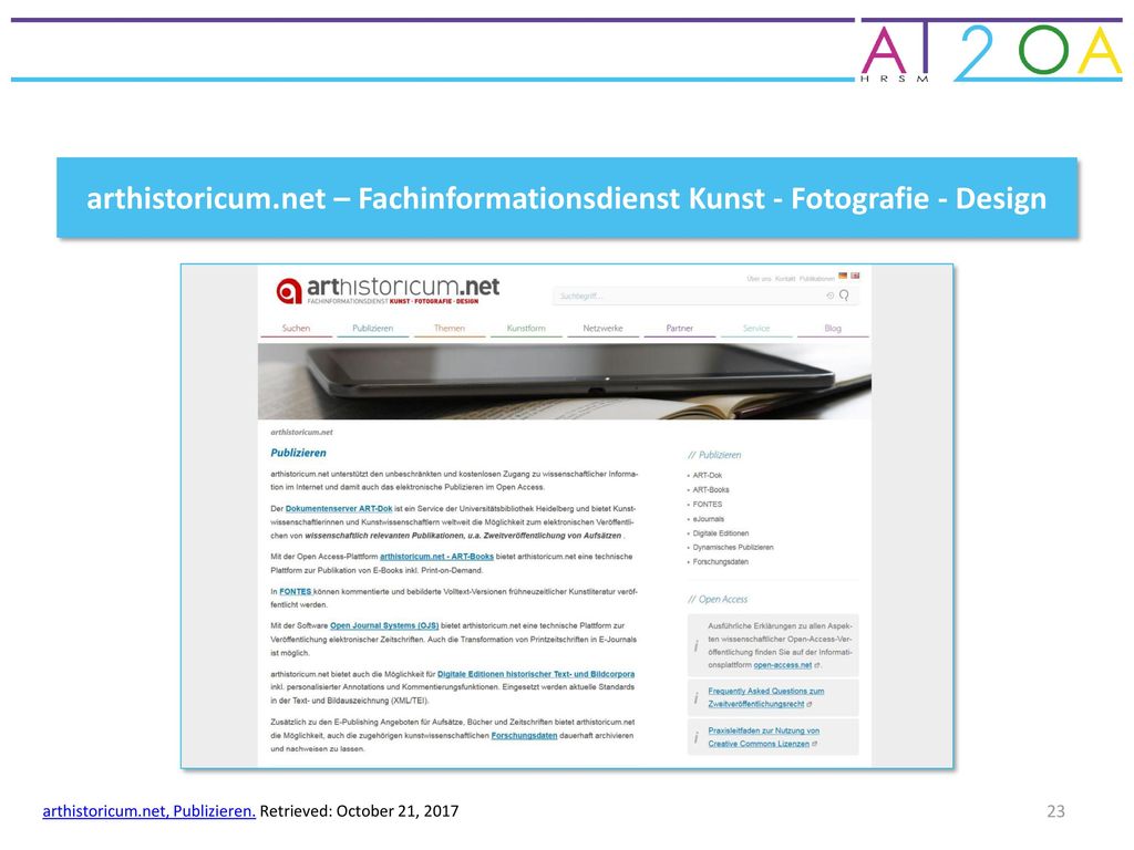 arthistoricum.net – Fachinformationsdienst Kunst - Fotografie - Design
