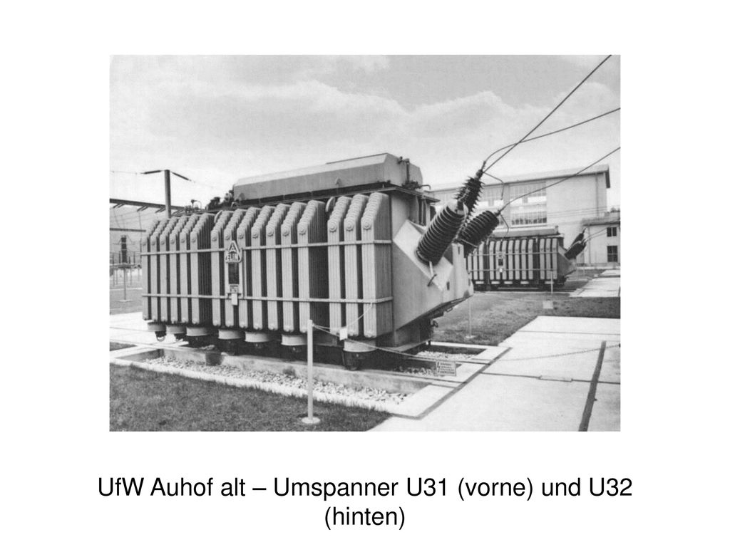 UfW Auhof alt – Umspanner U31 (vorne) und U32 (hinten)