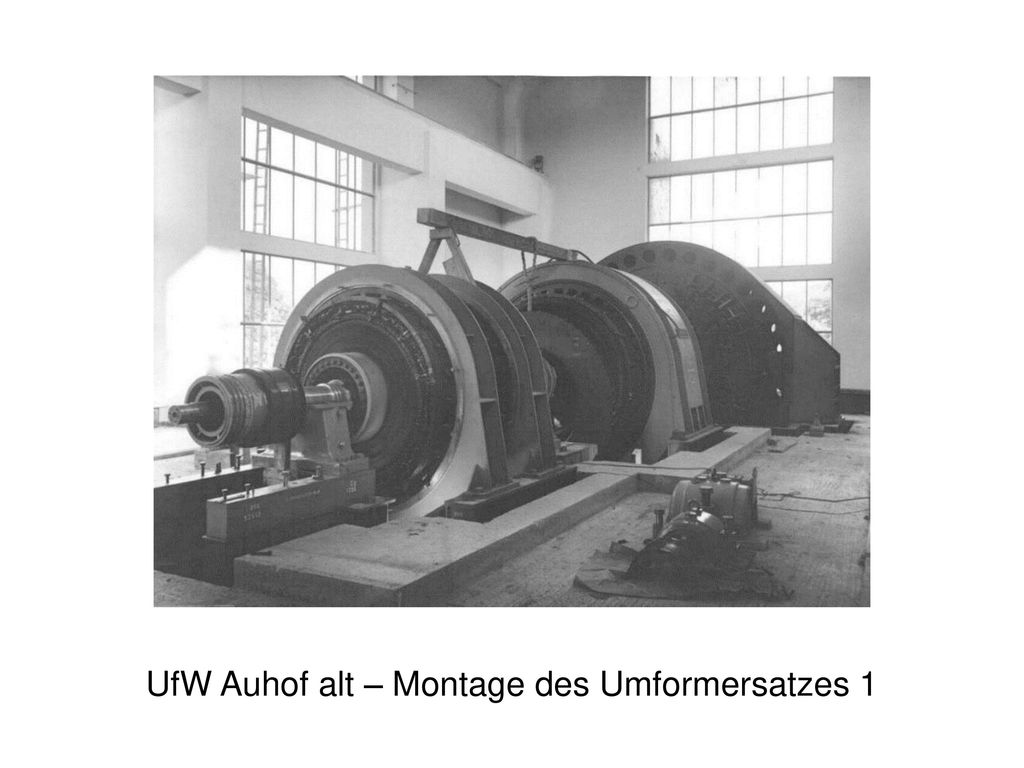 UfW Auhof alt – Montage des Umformersatzes 1