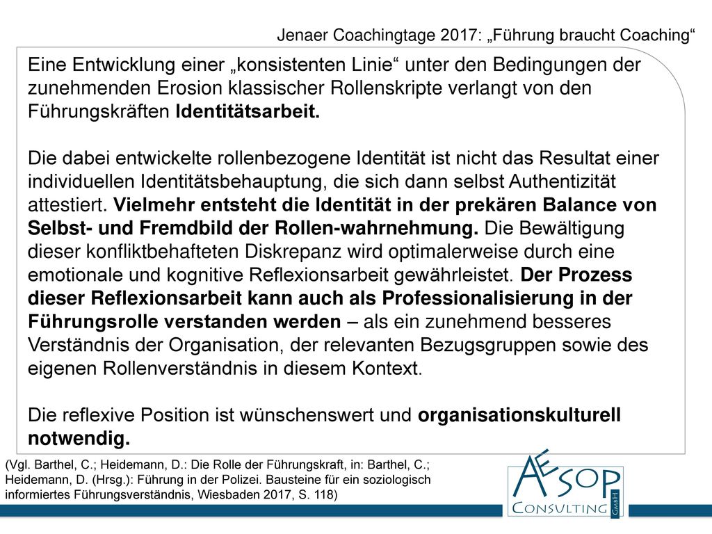 Jenaer Coachingtage 2017: „Führung braucht Coaching