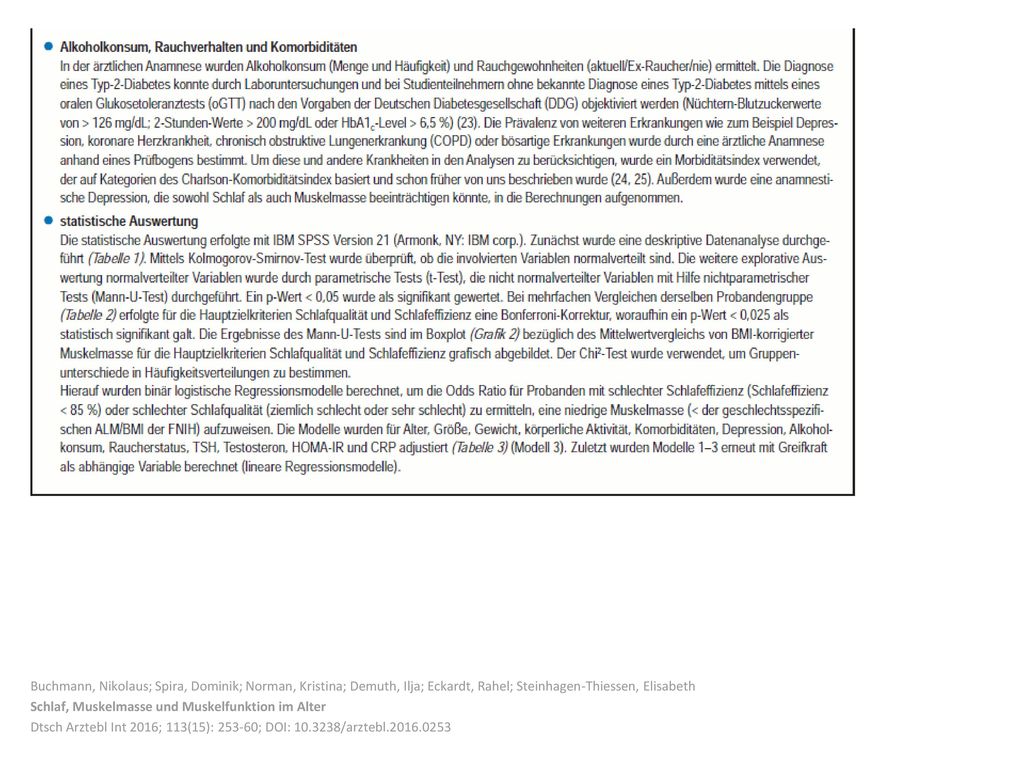 Buchmann, Nikolaus; Spira, Dominik; Norman, Kristina; Demuth, Ilja; Eckardt, Rahel; Steinhagen-Thiessen, Elisabeth