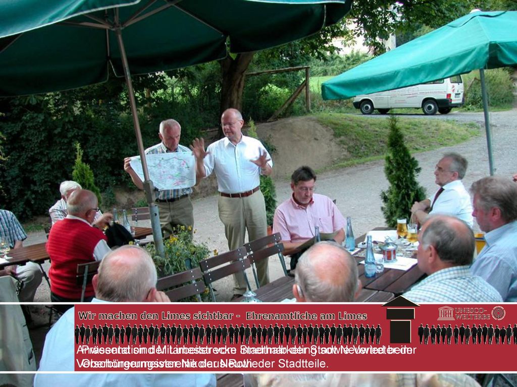 Präsentation der Limesstrecke innerhalb der Stadt Neuwied beim Oberbürgermeister Nikolaus Roth.